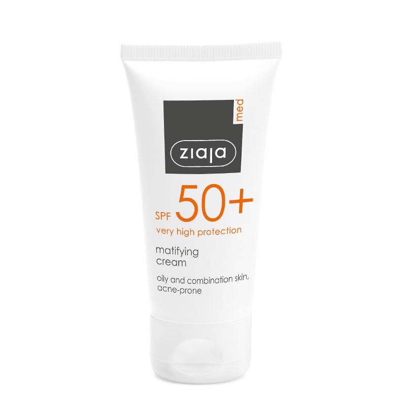 SPF 50+ Crema facial protectora matificante - ZIAJA MED